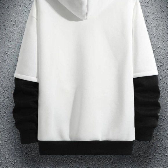 White Mens Drawstring Hoodie - Picture 4 of 7
